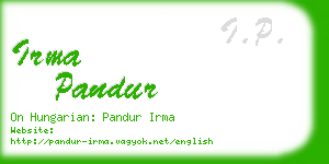irma pandur business card